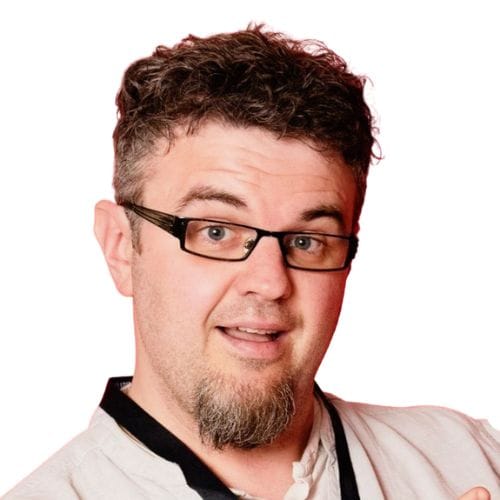 Headshot of consumer content manager Jamie Gibbs on a white background.