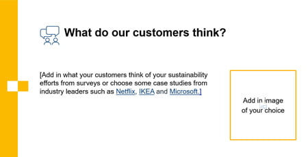 Mockup of a slide used in a presentation