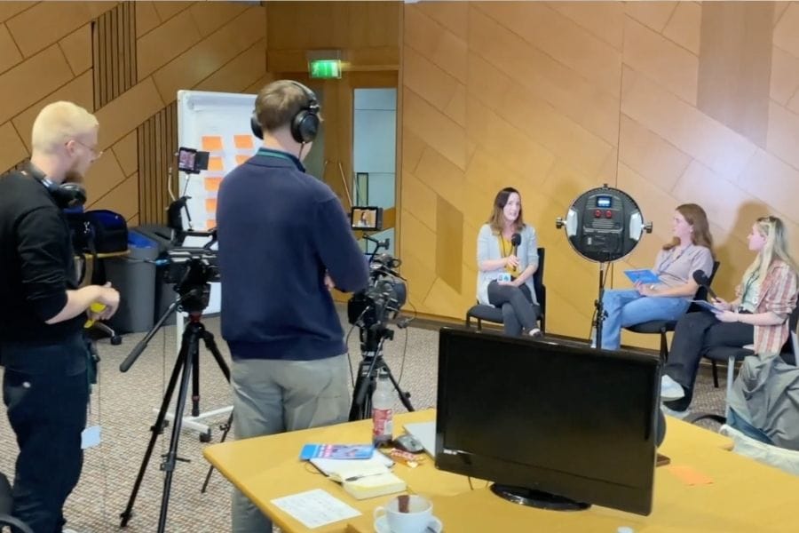 Volunteers at Scottish Youth Film Foundation, Scotland. Used with permission.