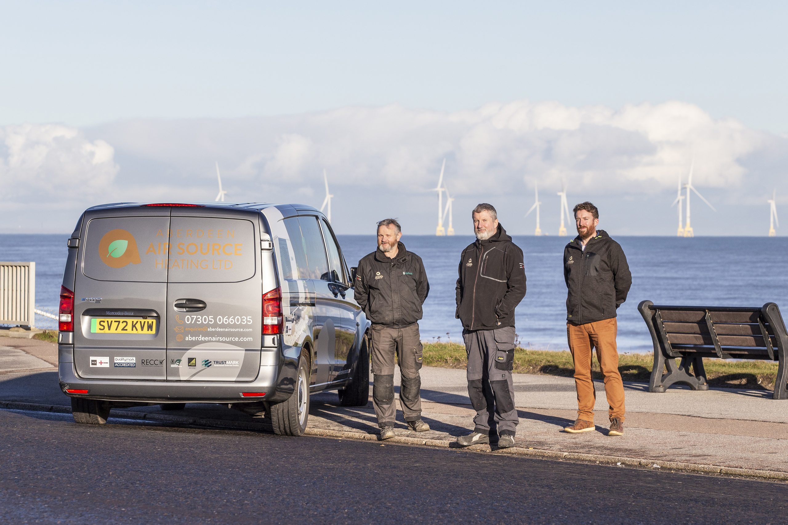 Aberdeen Air Source Heating Ltd team. 3 members of staff.