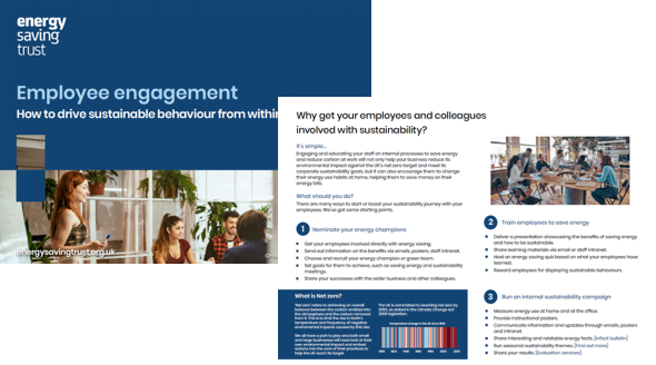 Mockup of an employee engagement guide