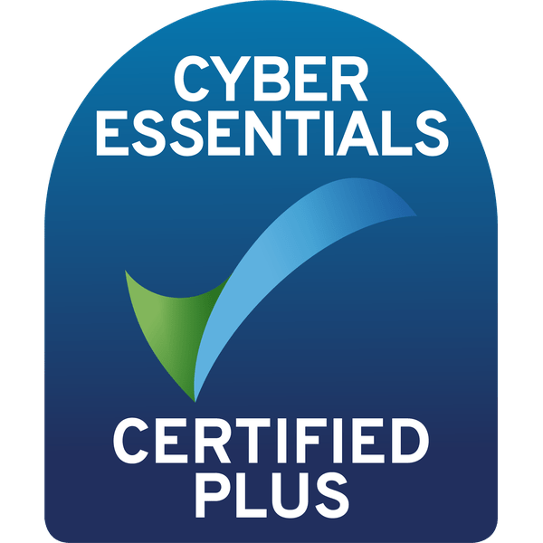 Logo showing Cyber Essentials certified plus certification